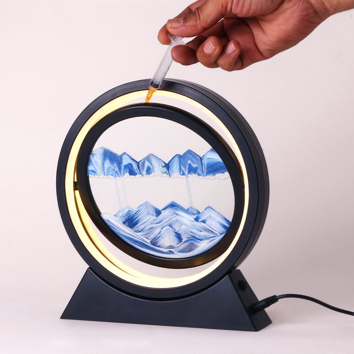 Bigsmall SandGlow Lamp by Dealscartt, modern decorative lamp with sand-colored glow and sleek design, perfect for ambient lighting.