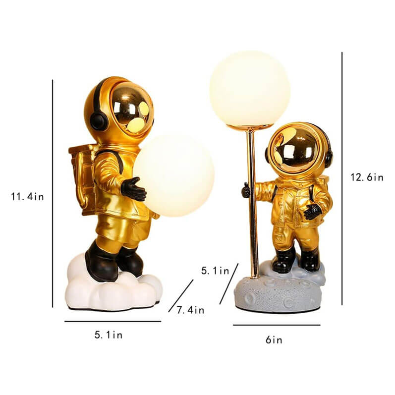 Astronaut Moon Lamp by Dealscartt, illuminated desk lamp resembling a moon with astronaut design, perfect for space-themed decor.