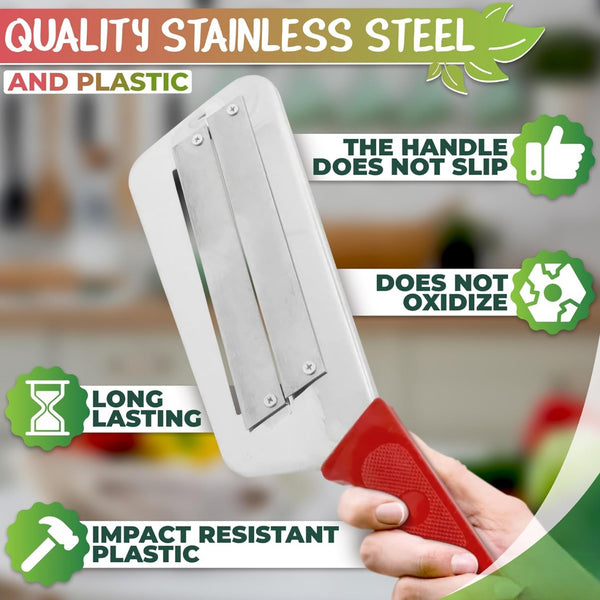 Dealscartt CUT & SHRED Knife with stainless steel blade for slicing and shredding vegetables and meats.