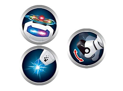 Dancing robot toy with 3D lights and music, colorful LED effects, and flexible limbs from Dealscartt.