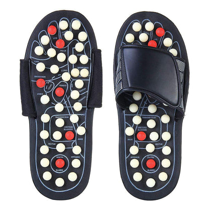 Roposo Clout acupressure and magnetic therapy slippers with cushioned soles, designed for foot pain relief and relaxation.