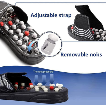 Roposo Clout acupressure and magnetic therapy slippers, comfortable footwear with magnetic therapy features, shown in the image.