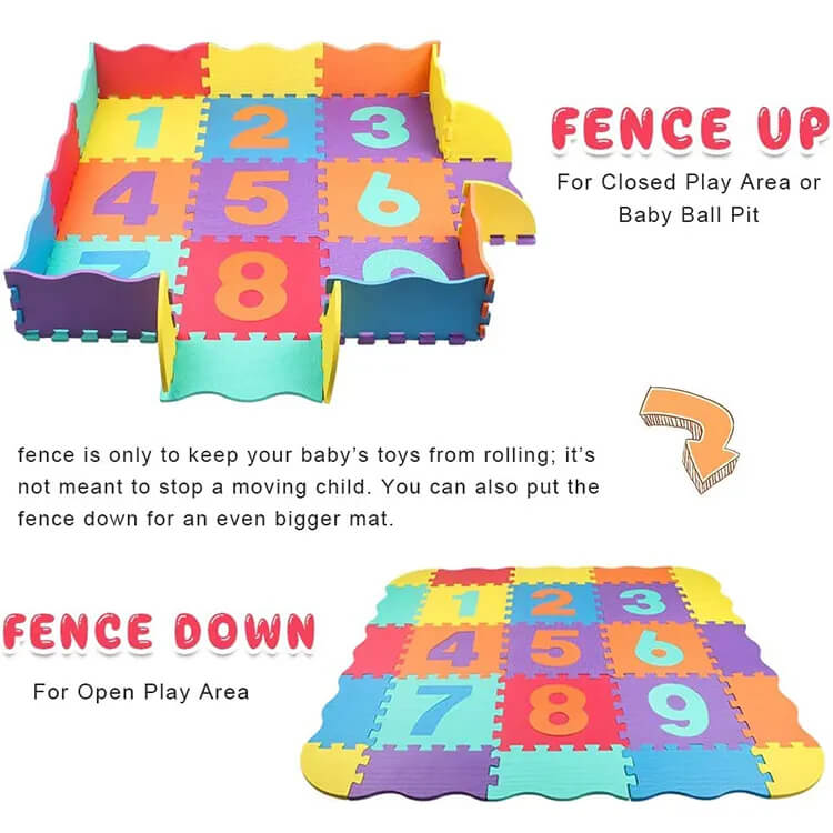 Colorful baby puzzle play mat from Dealscartt, featuring interlocking foam pieces with fun animal and alphabet designs for kids' play area.