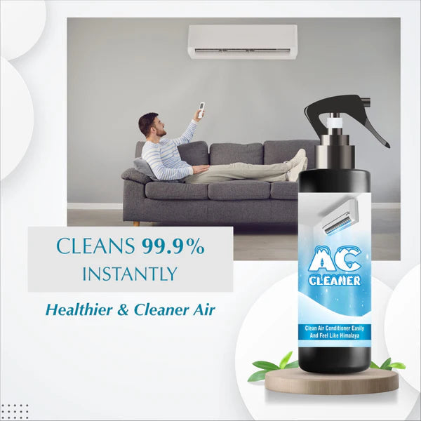 Attrangi Gadgets air conditioning cleaner and purifier with spray bottle, designed to improve air quality and remove odors.