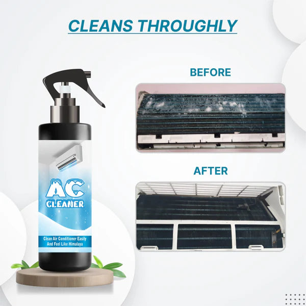 Attrangi Gadgets air conditioning cleaner and purifier showing cleaning nozzle and filter components on a white background.