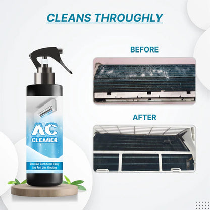 Attrangi Gadgets air conditioning cleaner and purifier showing cleaning nozzle and filter components on a white background.