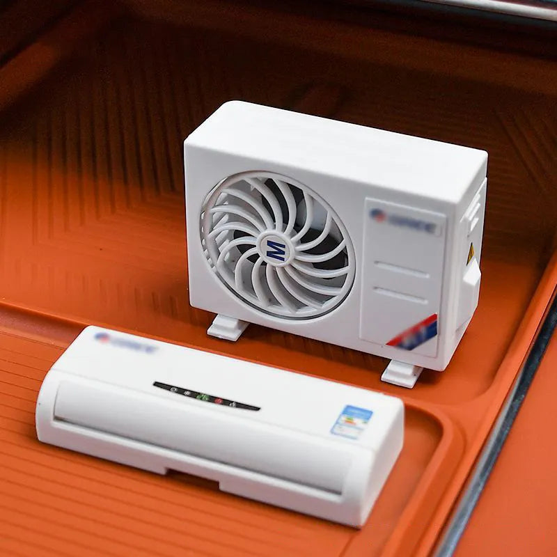 Mini solar air conditioner and air freshener by Dealscartt, compact device with vents and control panel for refreshing indoor air.