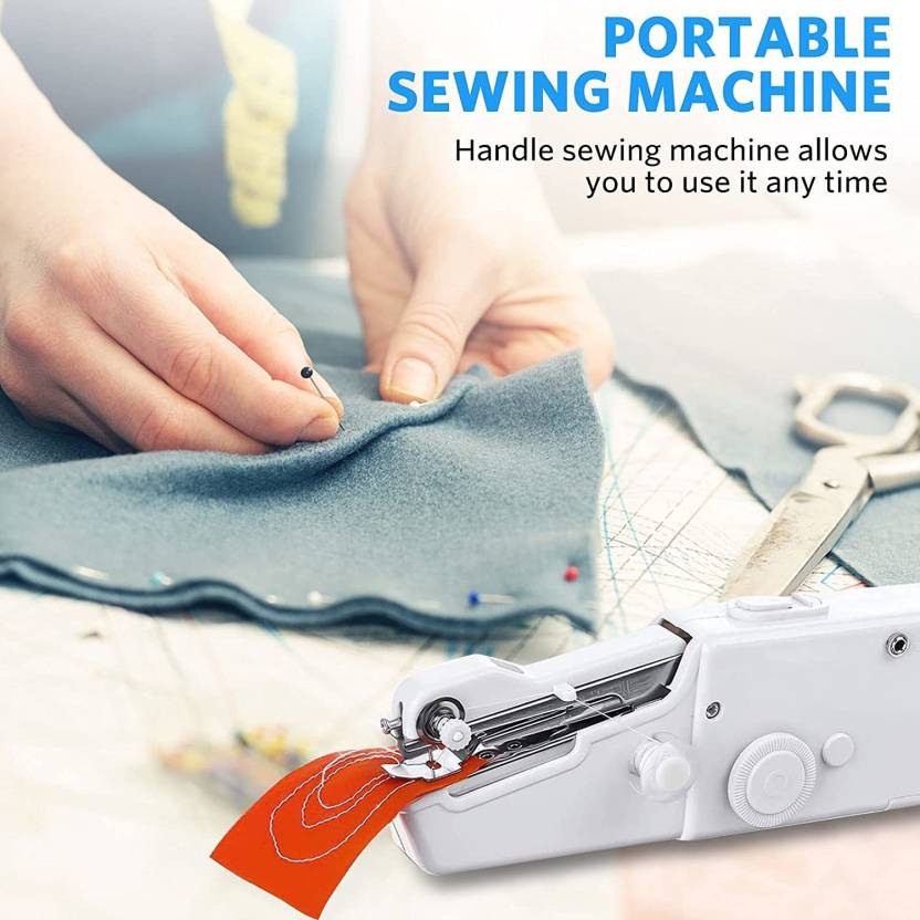 Portable Dealscartt sewing machine, handheld and cordless, compact and lightweight for quick sewing tasks.