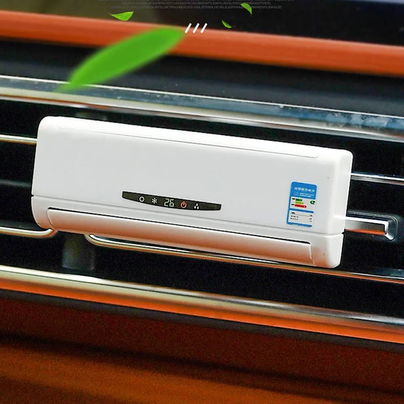 Mini Solar Air Conditioner and air freshener by Dealscartt, compact device with solar panel for cooling and freshening indoor spaces.